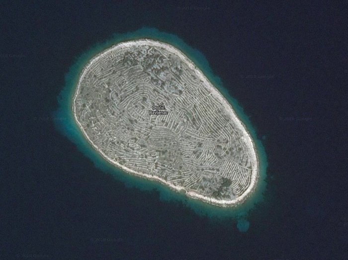 克罗地亚著名的指纹岛